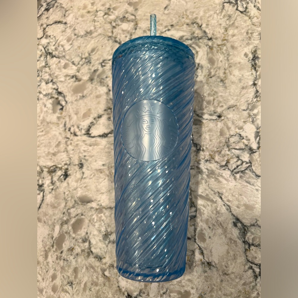 Starbucks Summer 2024 Blue Swirl Venti Tumbler 24 oz